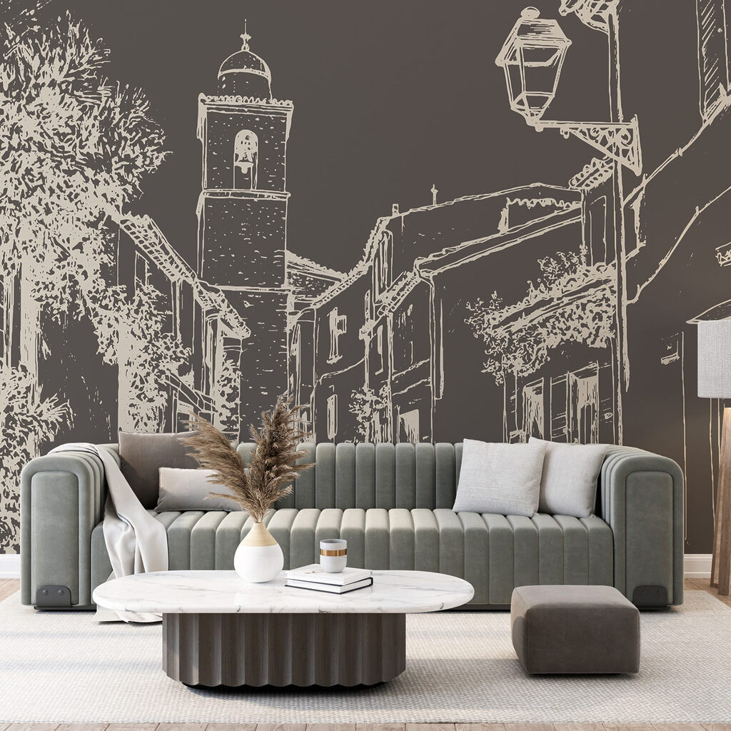 Rue de village dessinée — intérieur 2