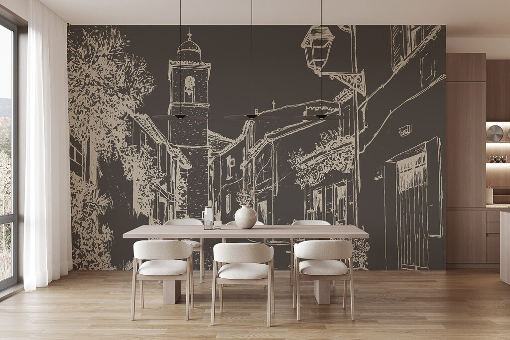 Rue de village dessinée — intérieur 5