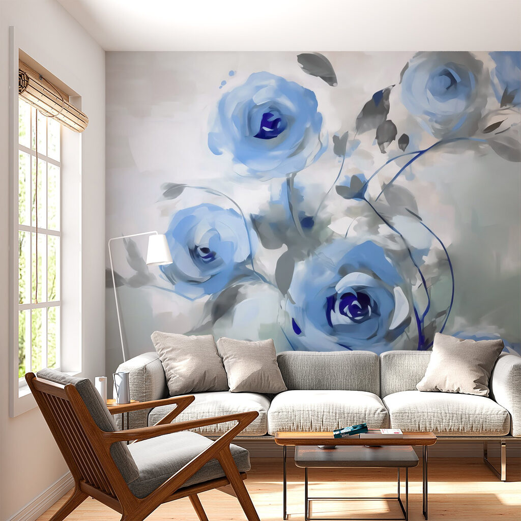 Branches aux fleurs bleues — intérieur 1