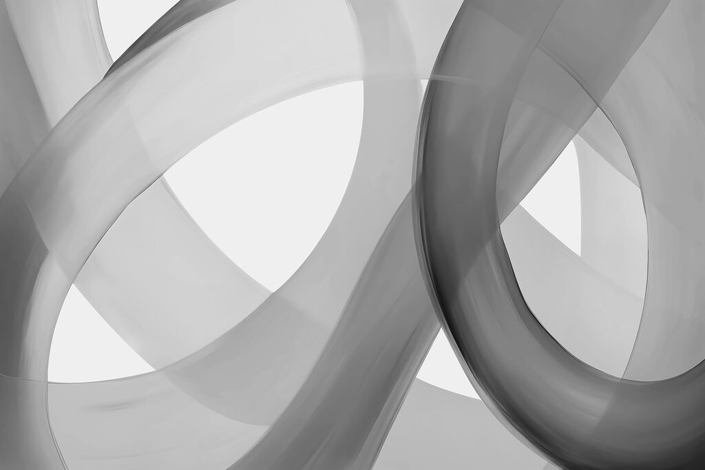 Volutes grises et blanches — motif complet