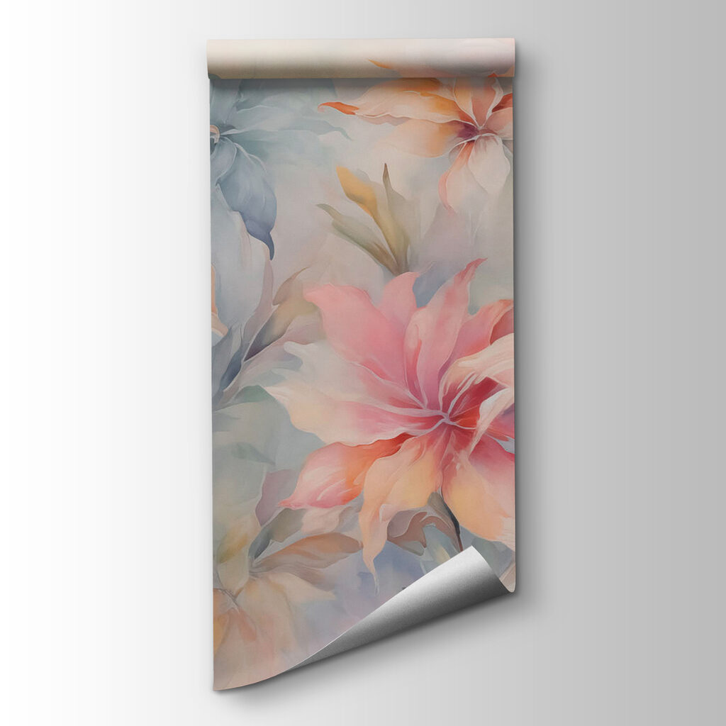 Fleurs sur fond délavé — vue du produit