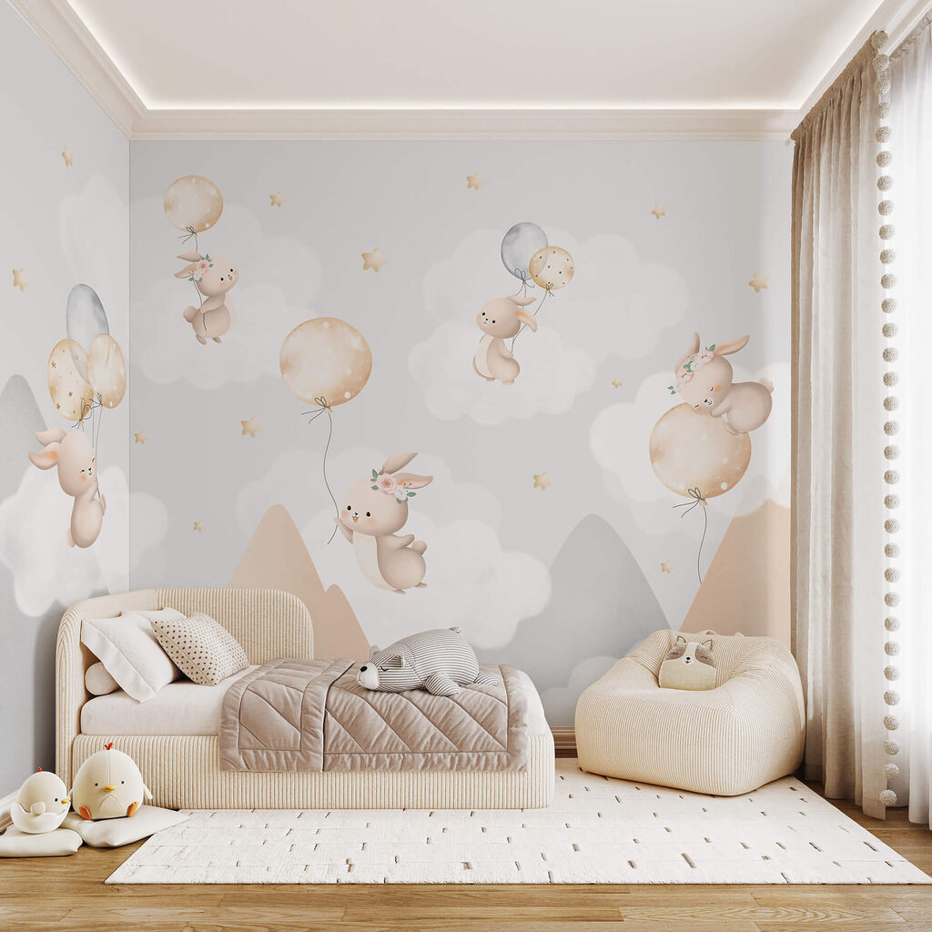 Petits lapins aux ballons — intérieur 2