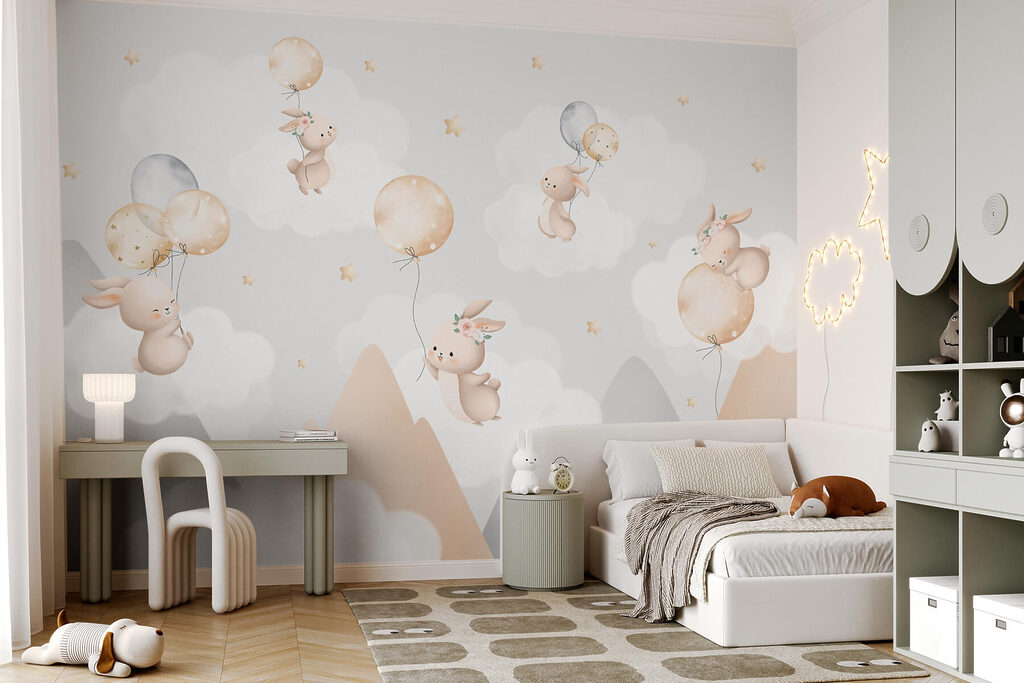 Petits lapins aux ballons — intérieur 3