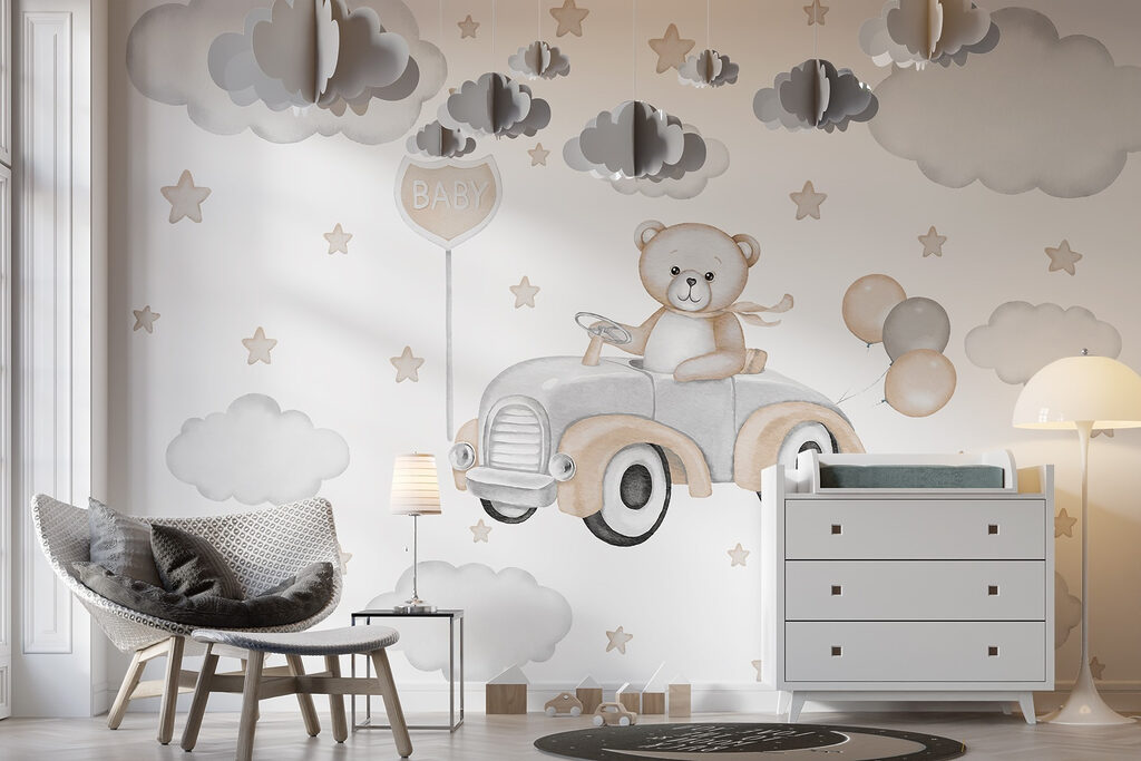Ourson au volant — intérieur 1