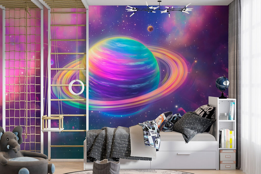 Planète colorée dans l’espace — intérieur 1