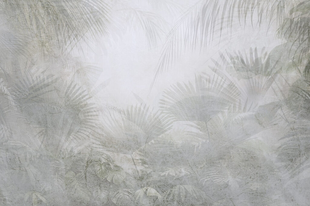 Palmeraie vaporeuse — motif complet