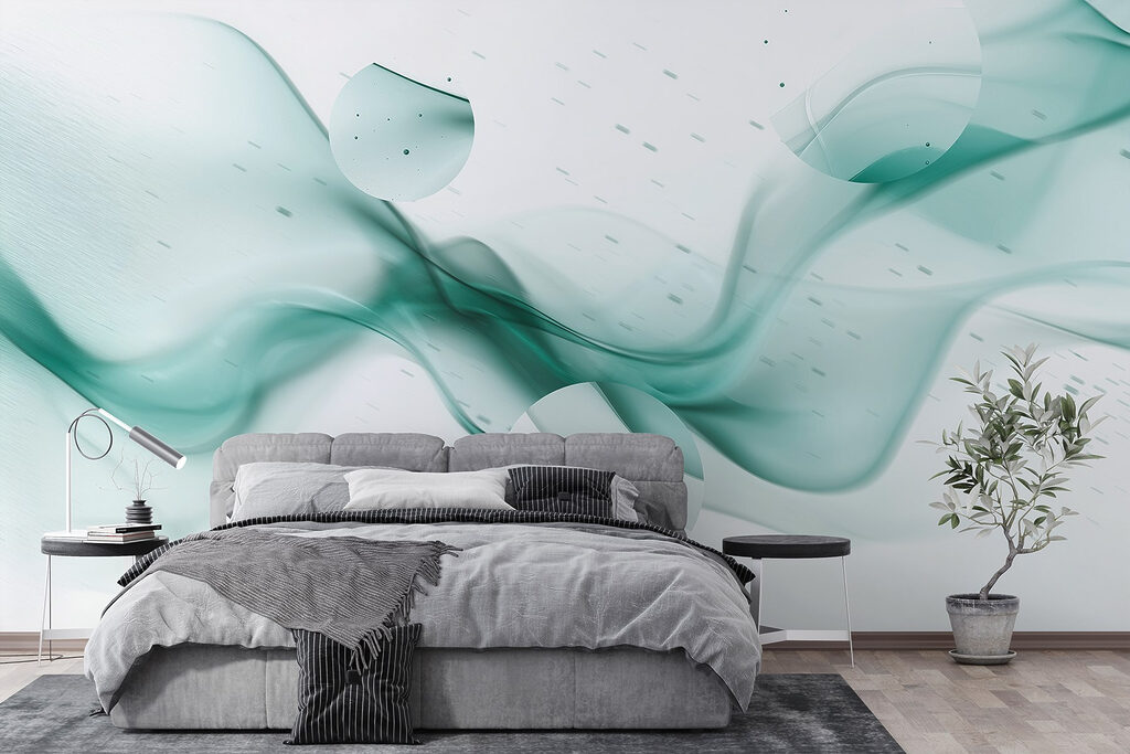 Couleur fluide et éclaboussures dans un intérieur