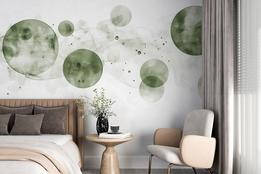 Cercles voilés de couleur dans un intérieur