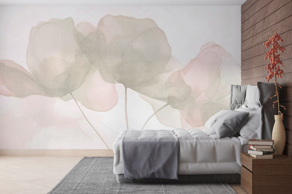 Fleurs diaphanes dans un intérieur