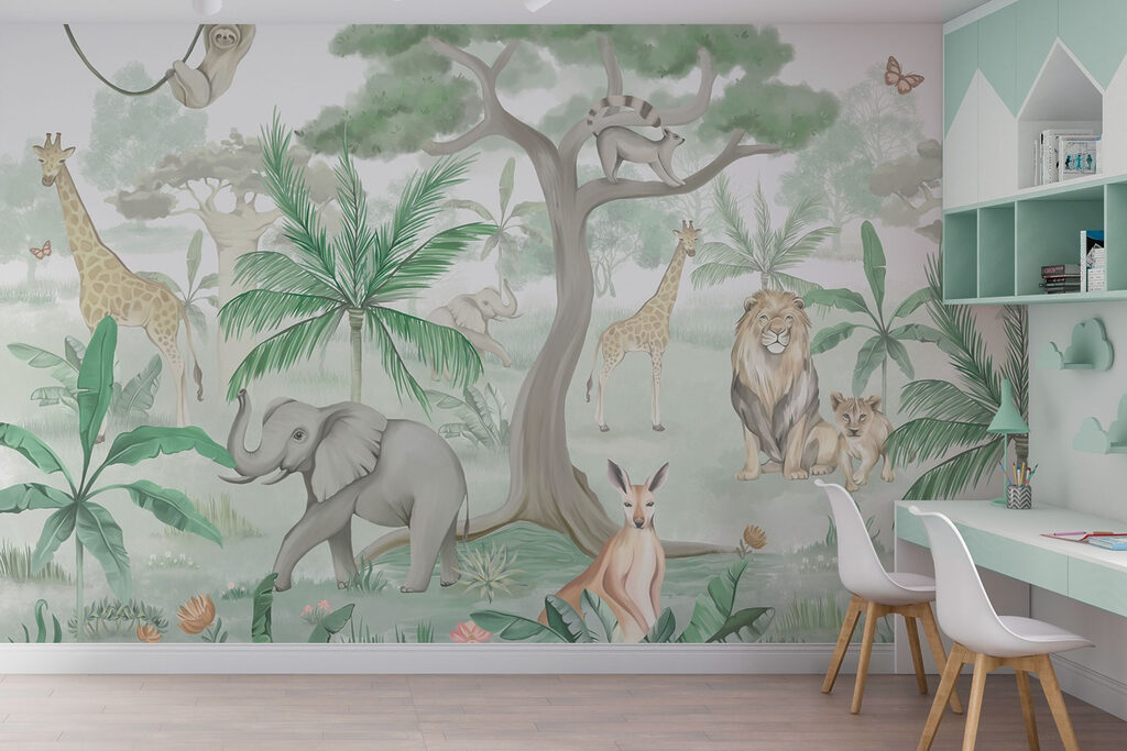 Animaux autour de l’arbre — intérieur 1