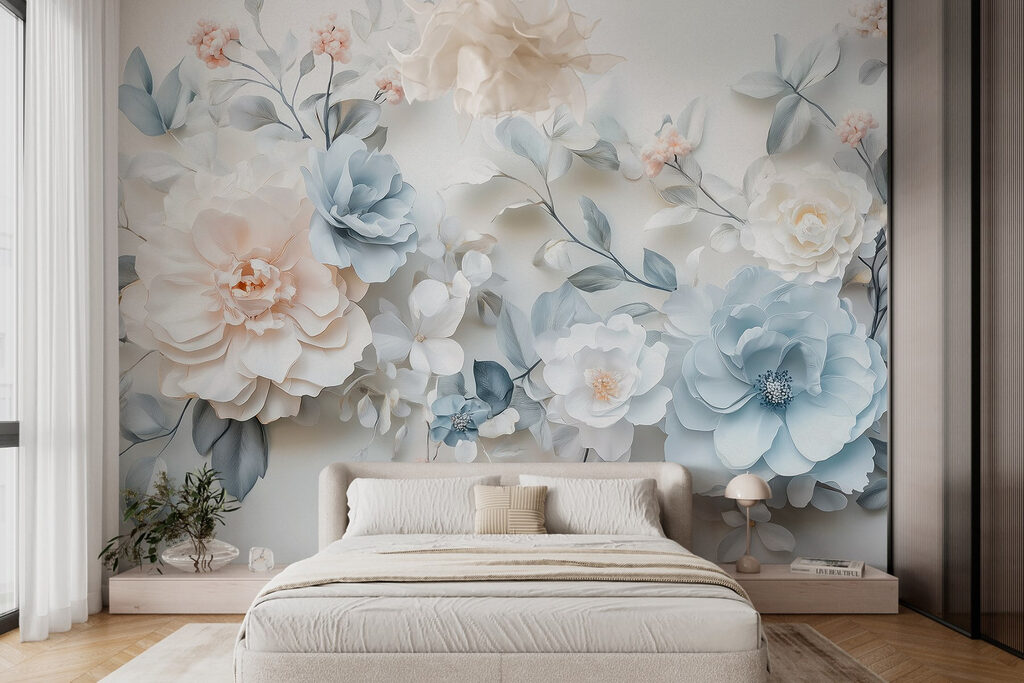 Fleurs aux ombres portées dans un intérieur
