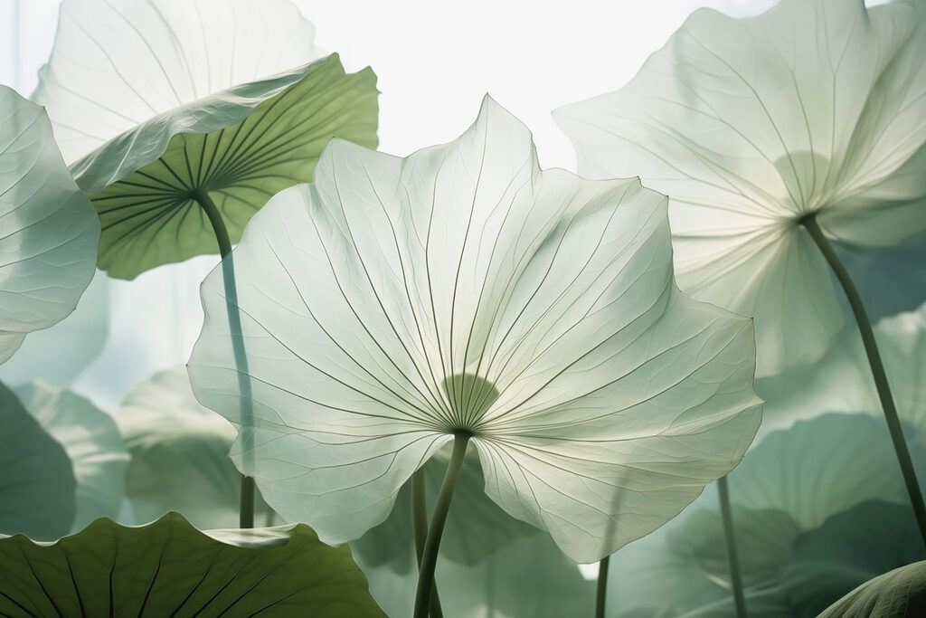 Feuilles en ombrelle — motif complet