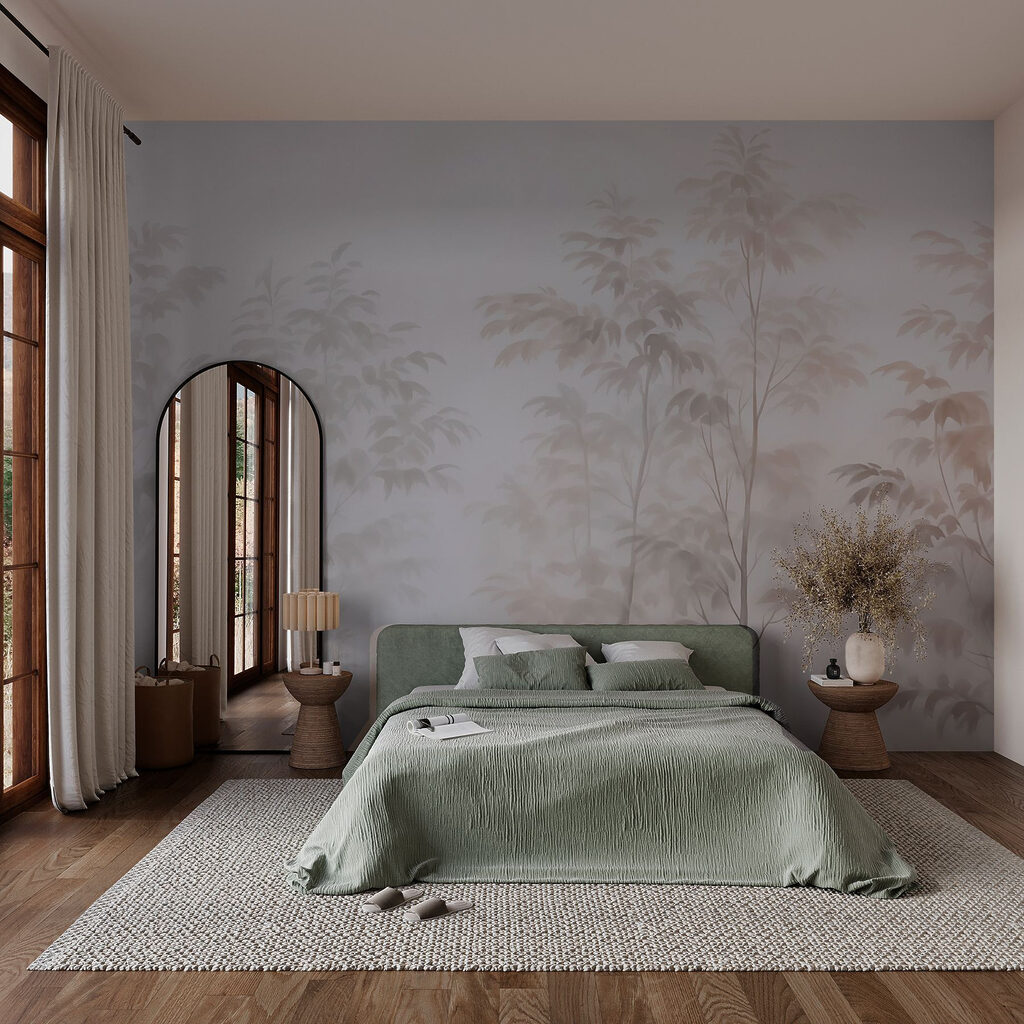 Arbres et brume colorée — intérieur 2