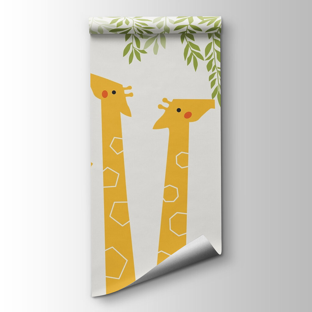 Girafes sous les feuilles — vue du produit