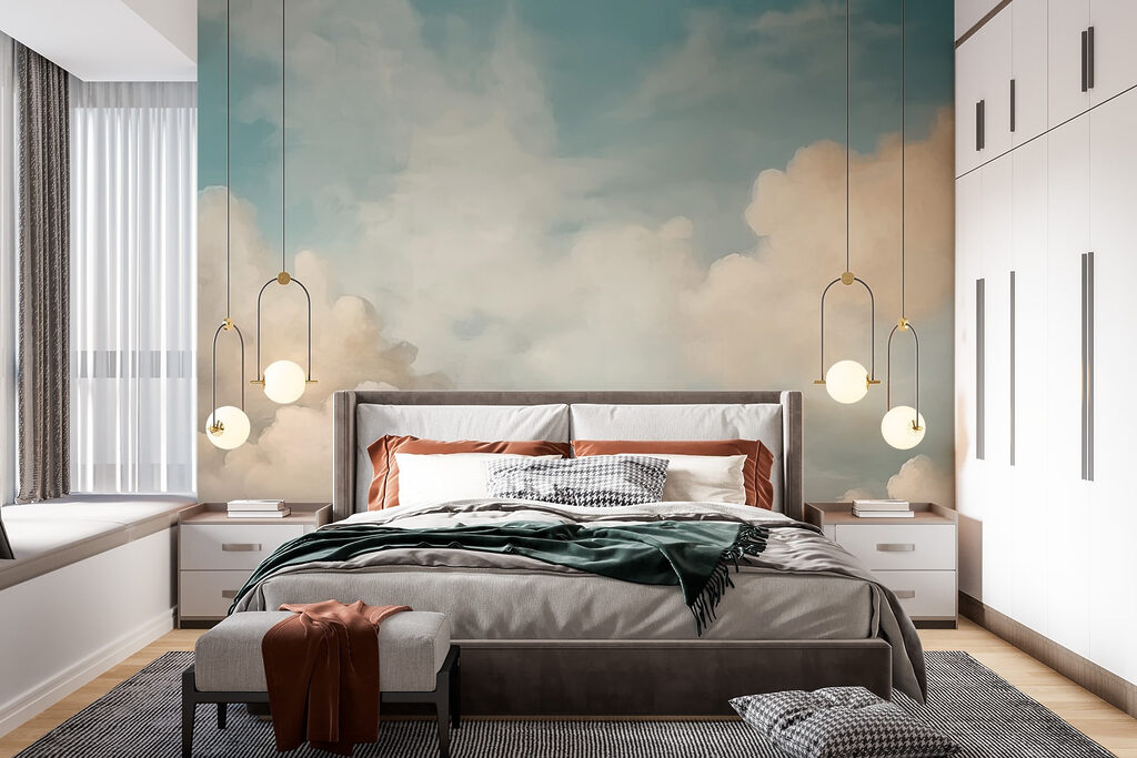 Nuages sur fond turquoise — intérieur 2