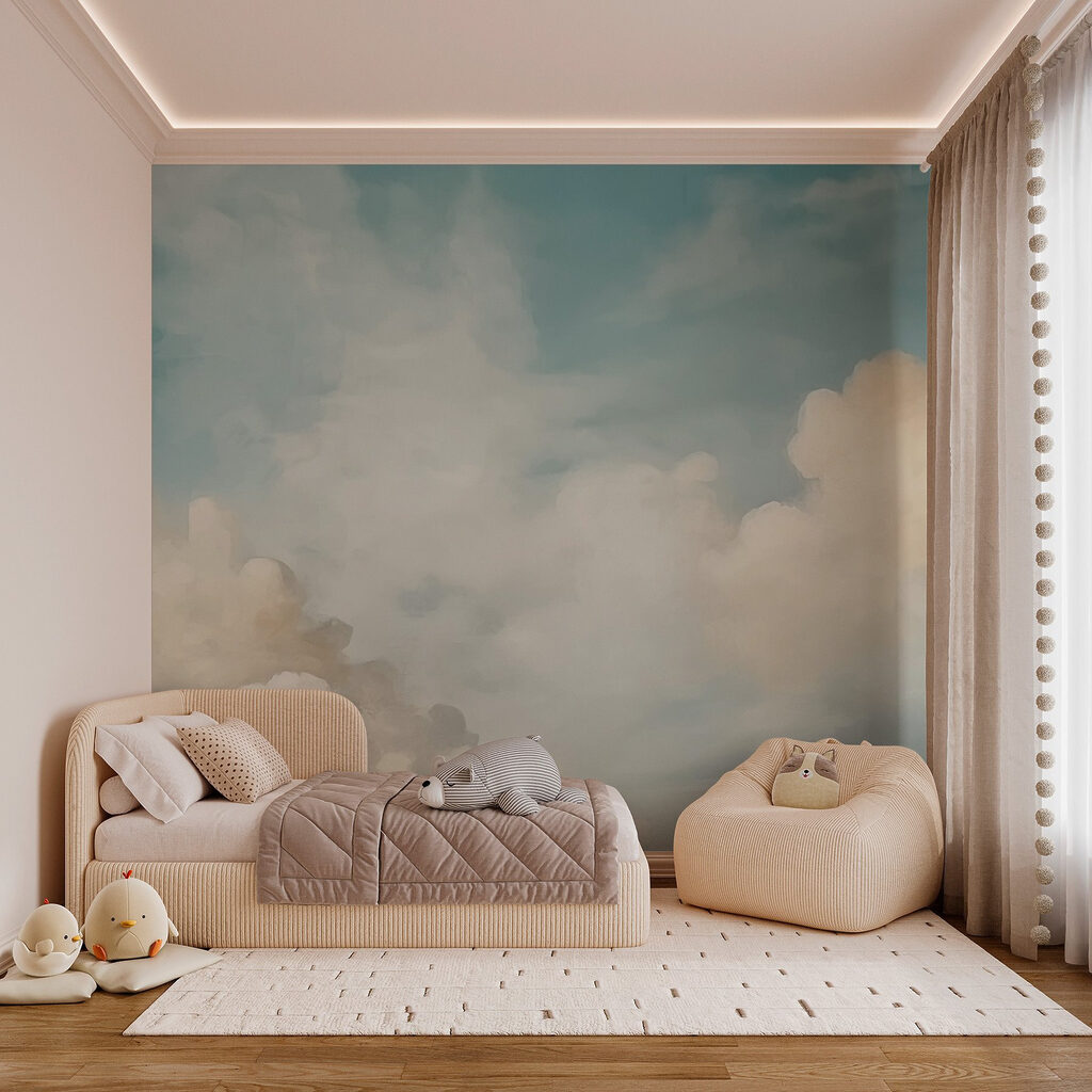 Nuages sur fond turquoise — intérieur 3