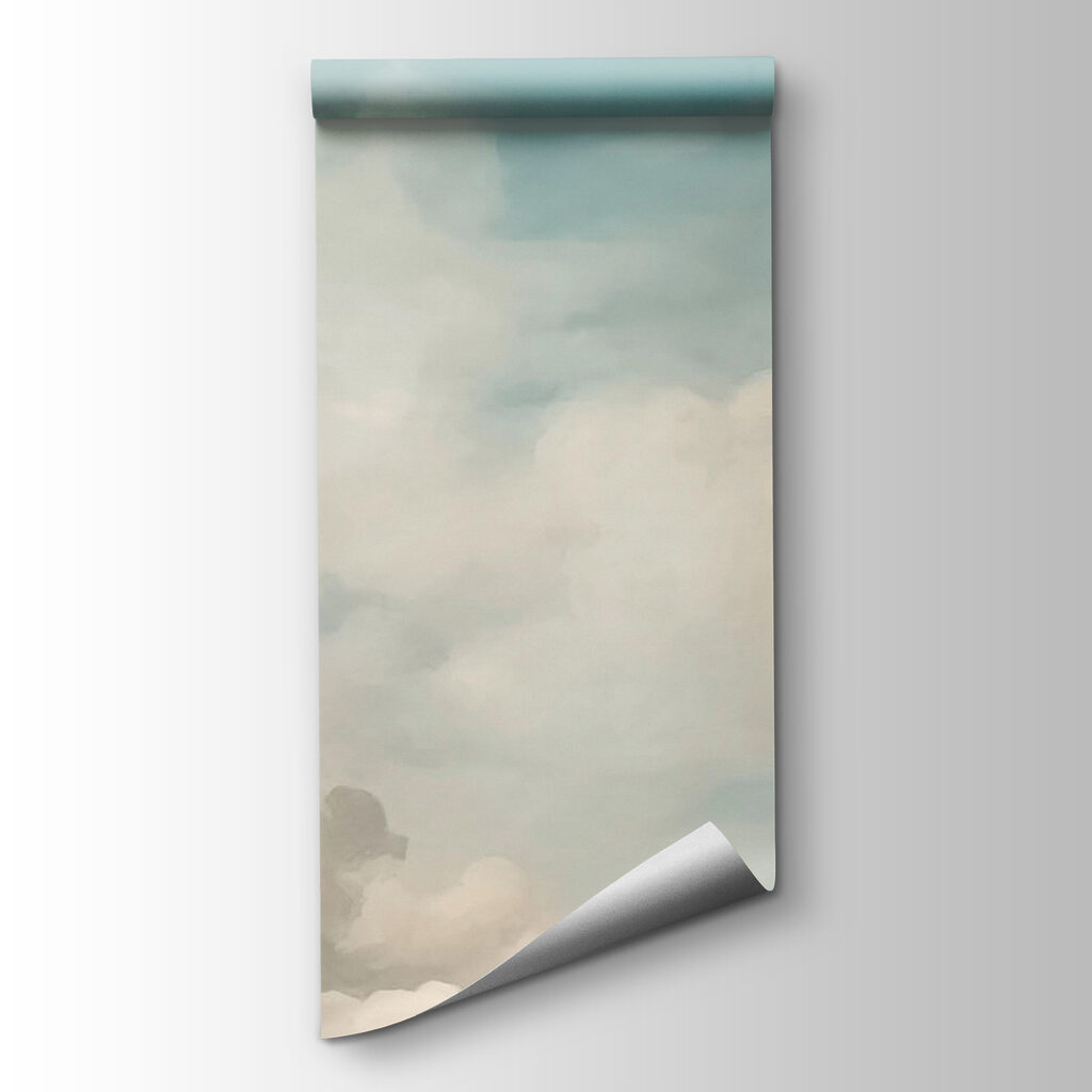 Nuages sur fond turquoise — vue du produit