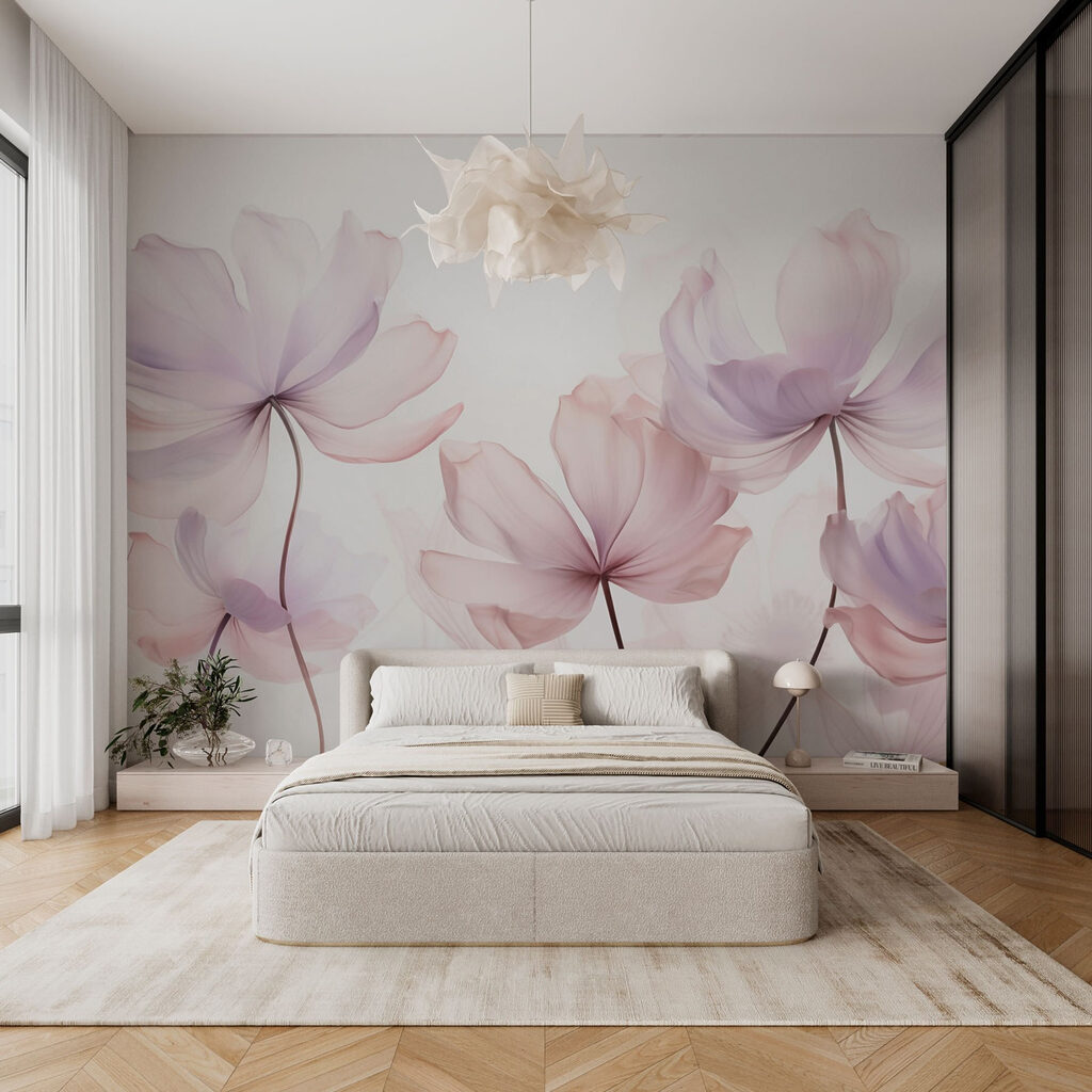Fleurs roses graciles — intérieur 1