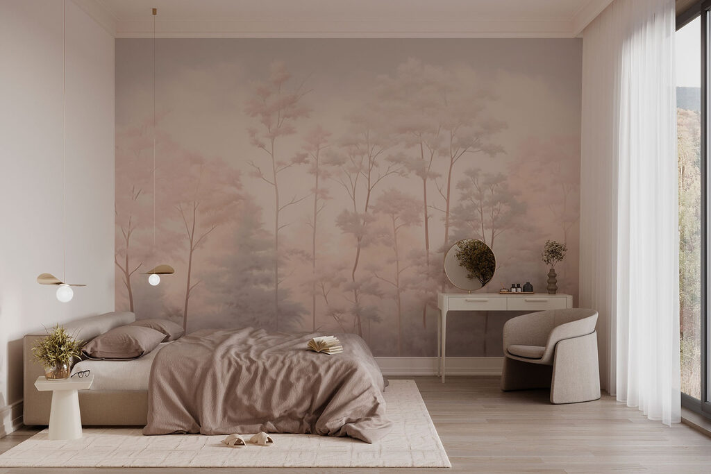 Grands arbres fins dans un intérieur