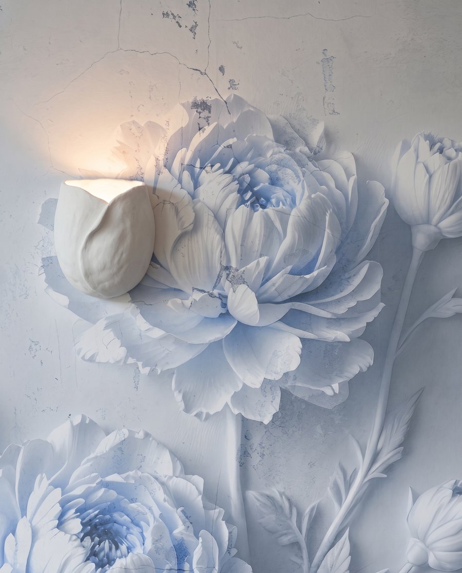 Fleurs superposées — détail