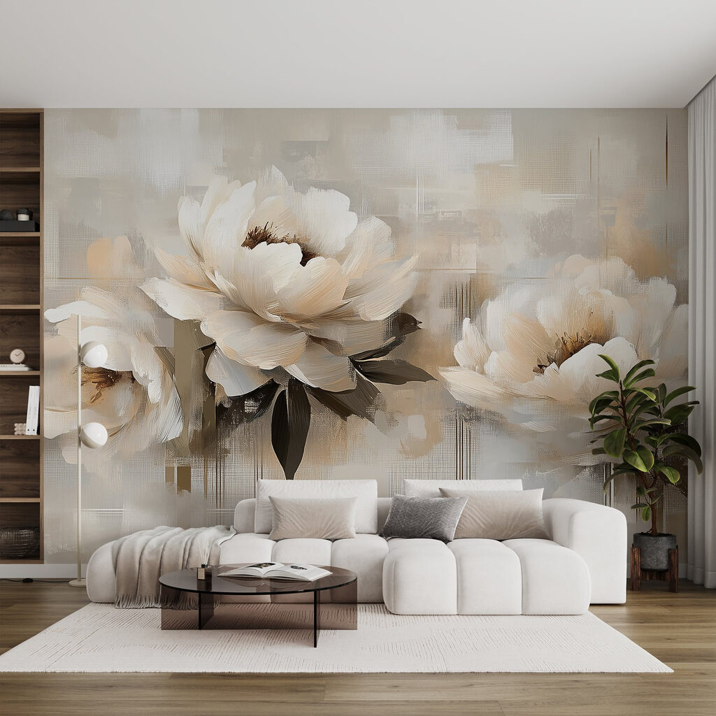Fleurs sur aplats peints — intérieur 2
