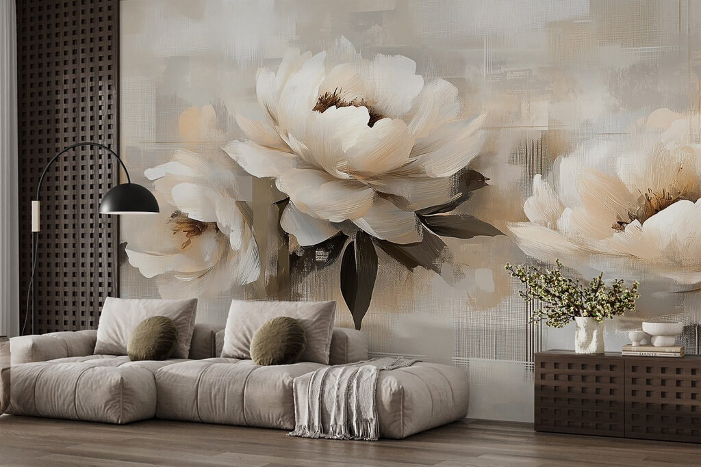Fleurs sur aplats peints — intérieur 3