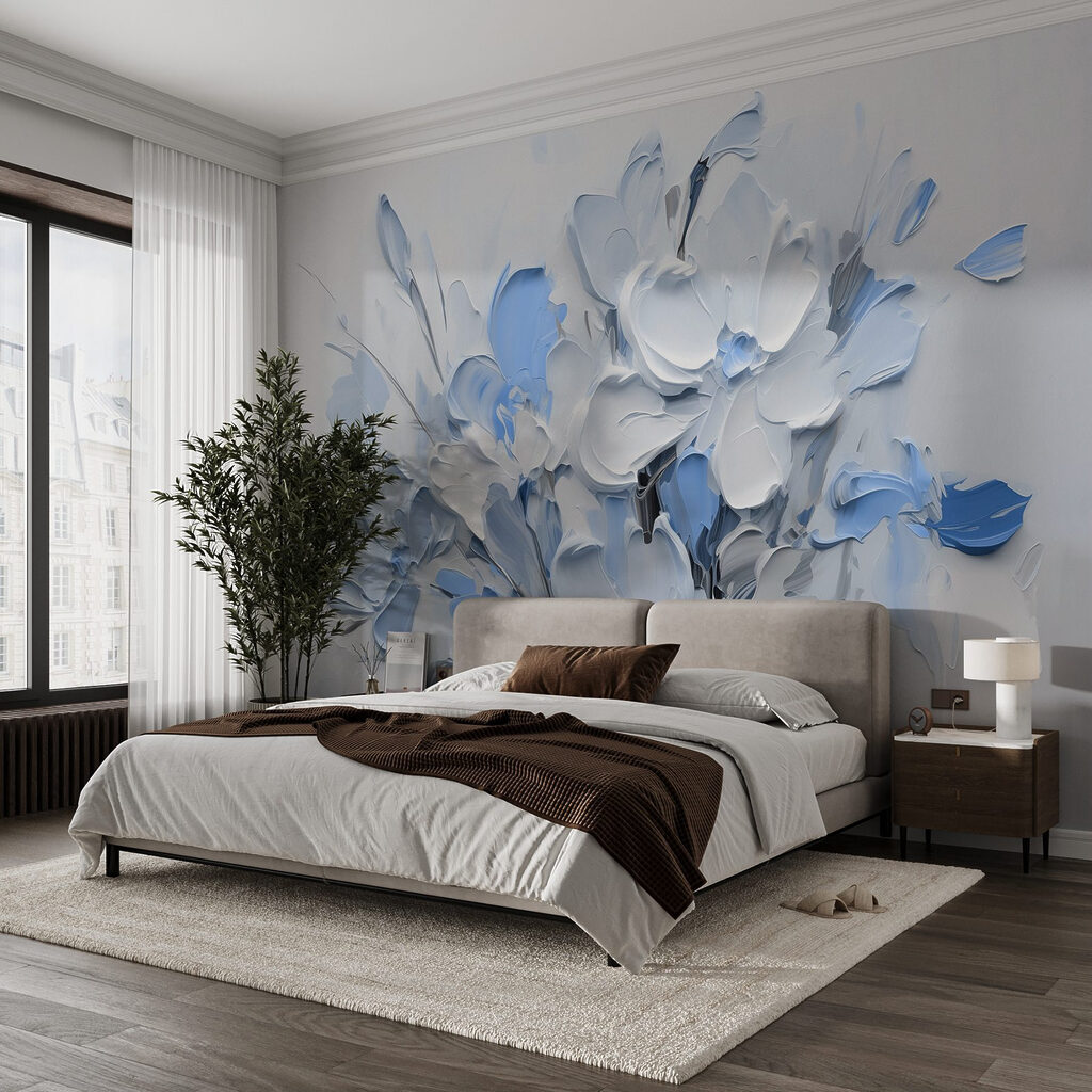 Bouquet en touches épaisses dans un intérieur