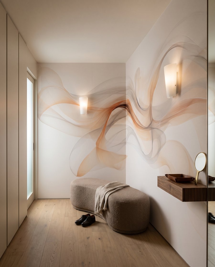 Voiles d’ocre dans un intérieur