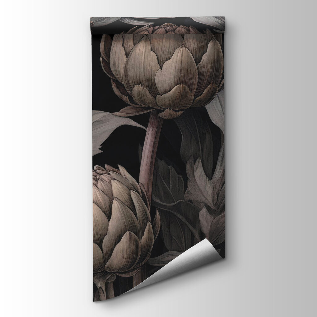 Artichauts et feuilles sombres — vue du produit