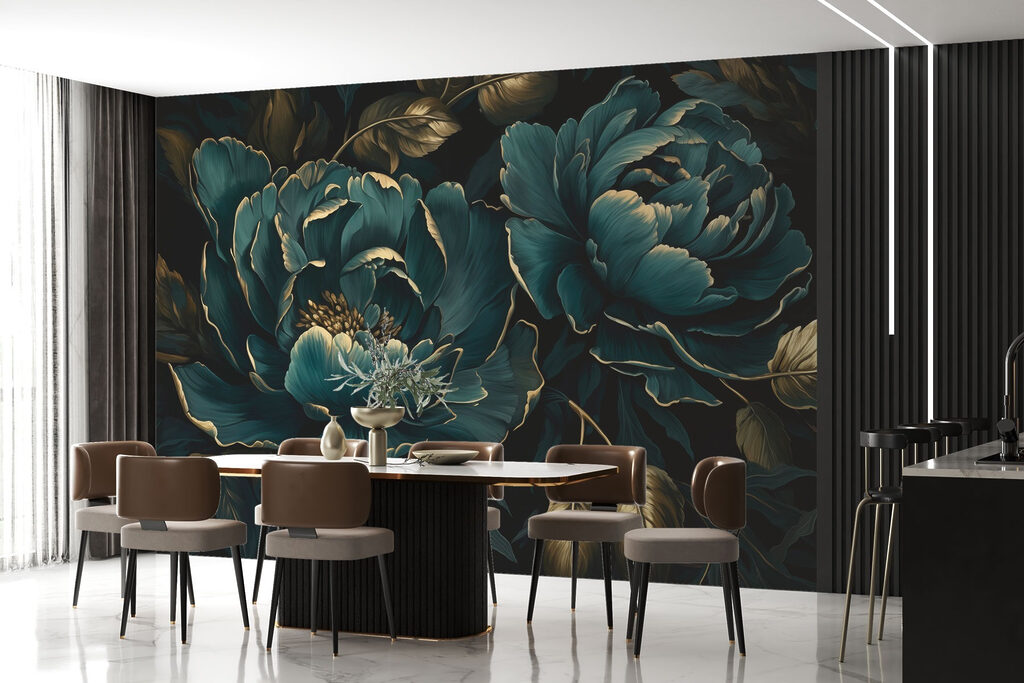 Floraison au crépuscule dans un intérieur