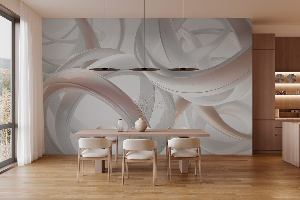 Anneaux blancs en rubans — intérieur 2