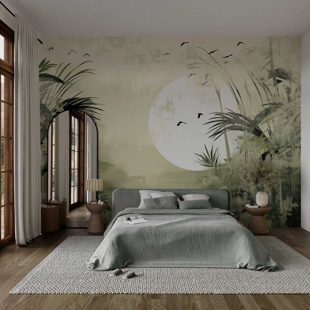 Clair de lune tropical dans un intérieur