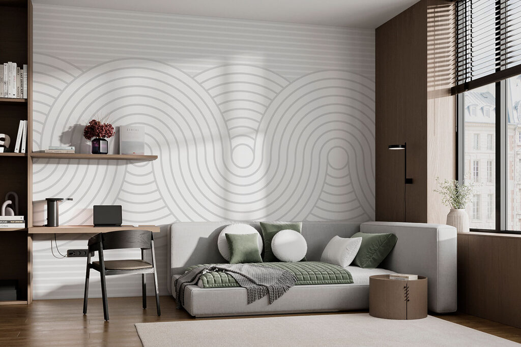 Fines lignes ondulées dans un intérieur