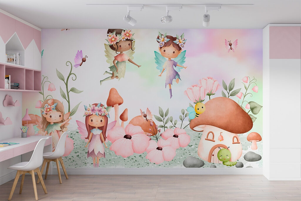 Elfes des fleurs dans un intérieur