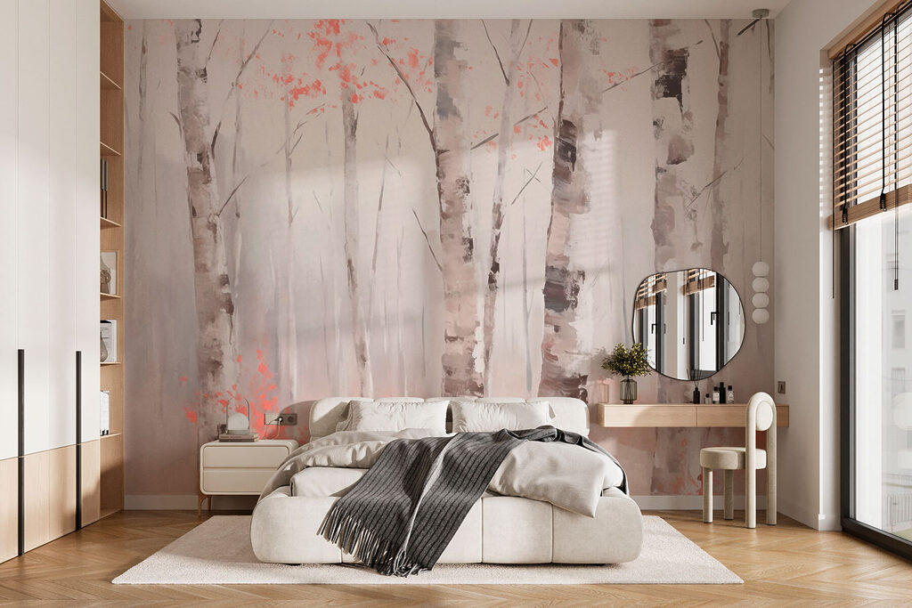Bouleaux aux feuilles roses — intérieur 2