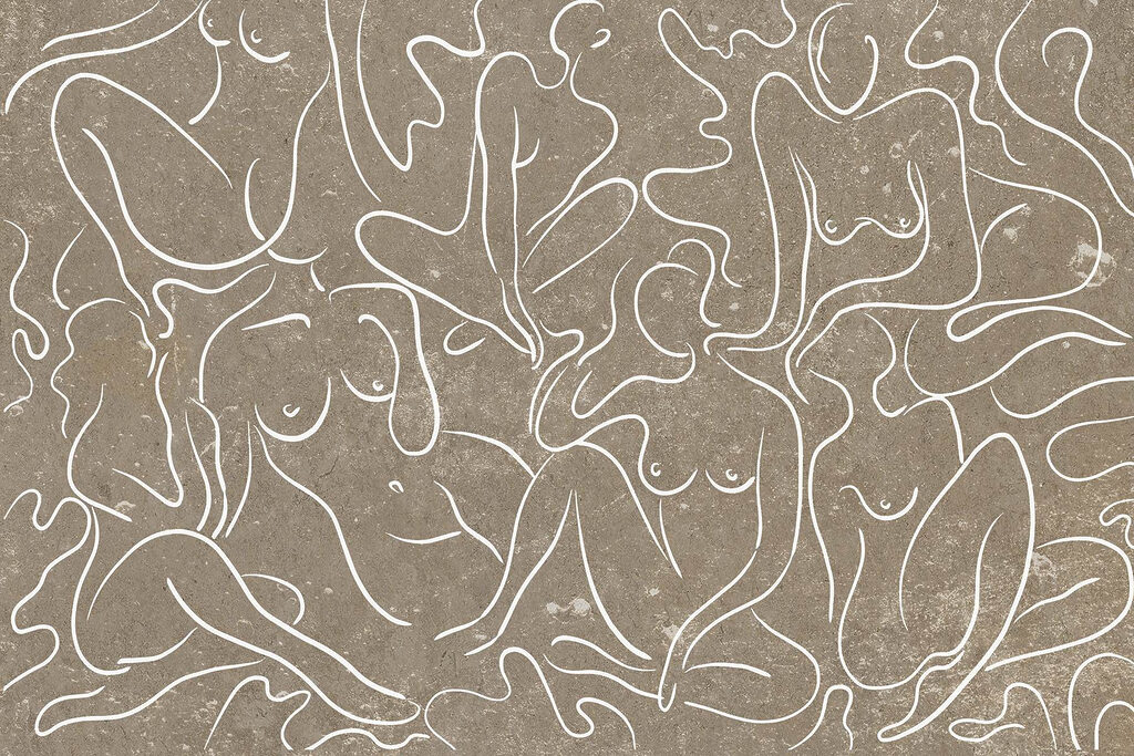 Figures aux lignes sinueuses — motif complet