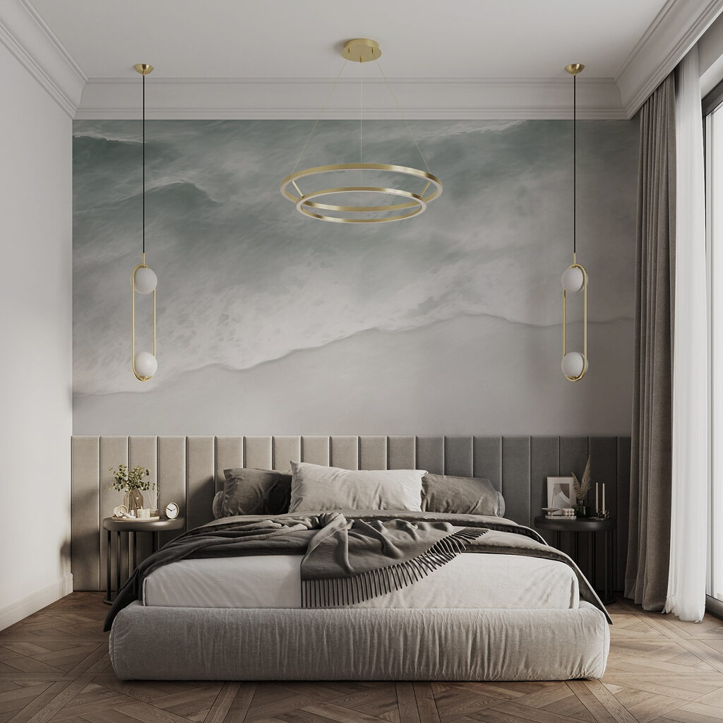 Écume sur la grève dans un intérieur