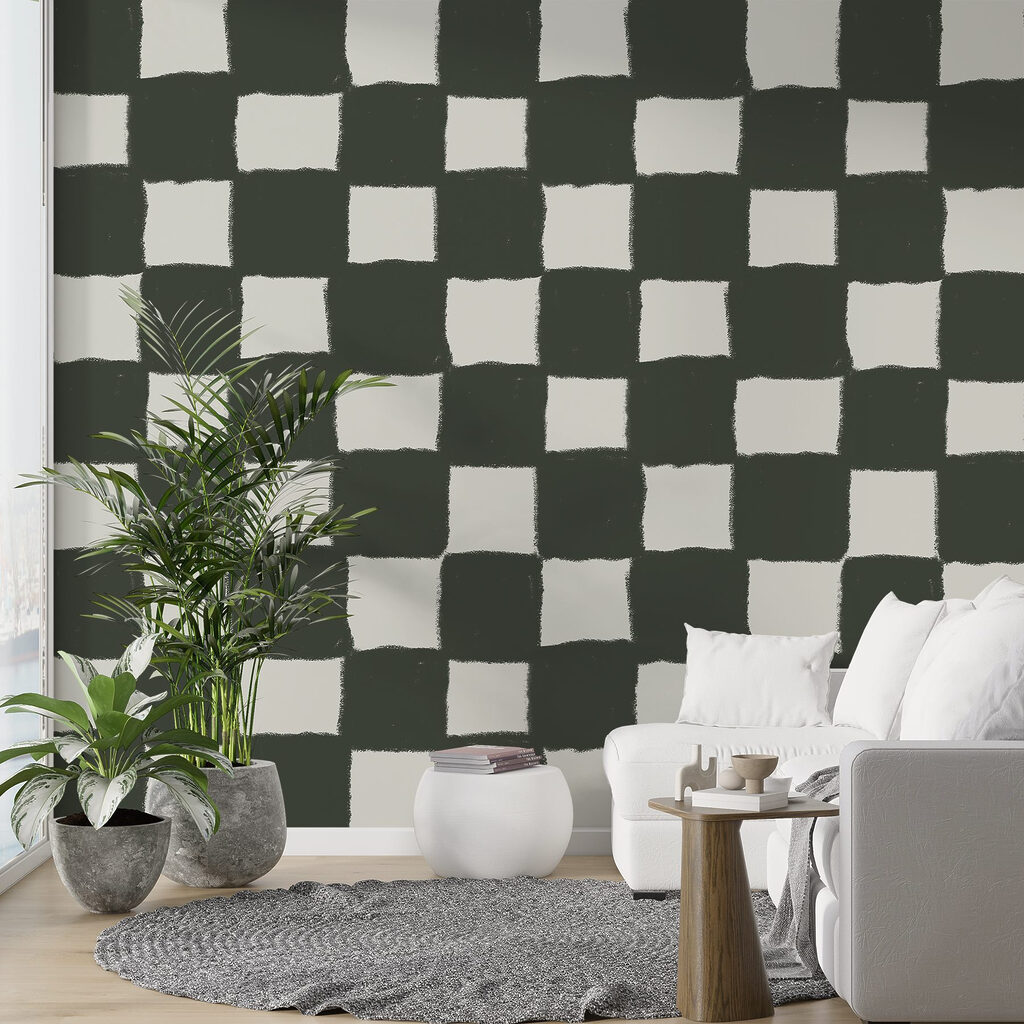 Damier irrégulier dans un intérieur