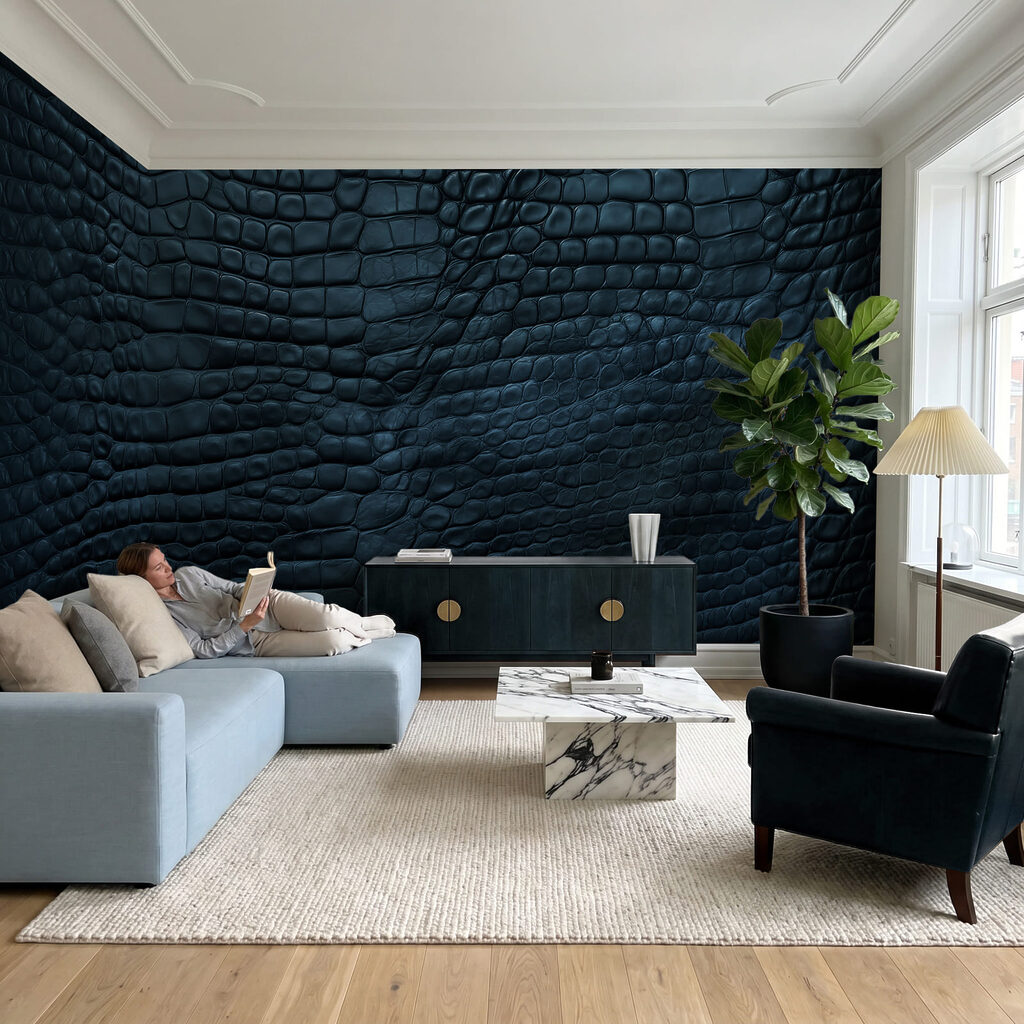 Écailles dans l’ombre dans un intérieur