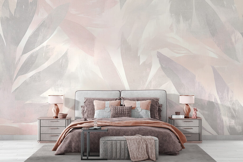 Feuilles au jour pâle dans un intérieur