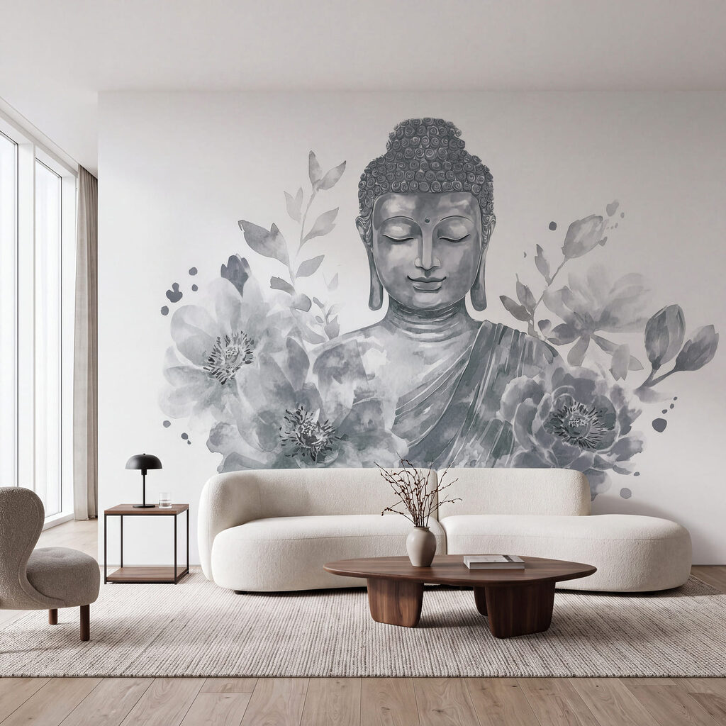 Bouddha parmi les fleurs — intérieur 1