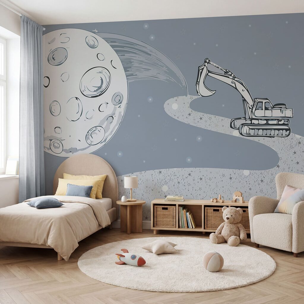 Pelleteuse sous la lune — intérieur 2