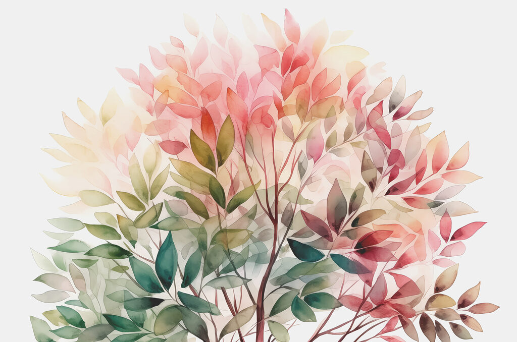 Bouquet de feuilles — motif complet