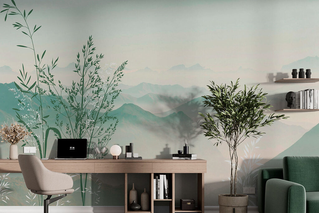 Herbes et monts lointains — intérieur 1
