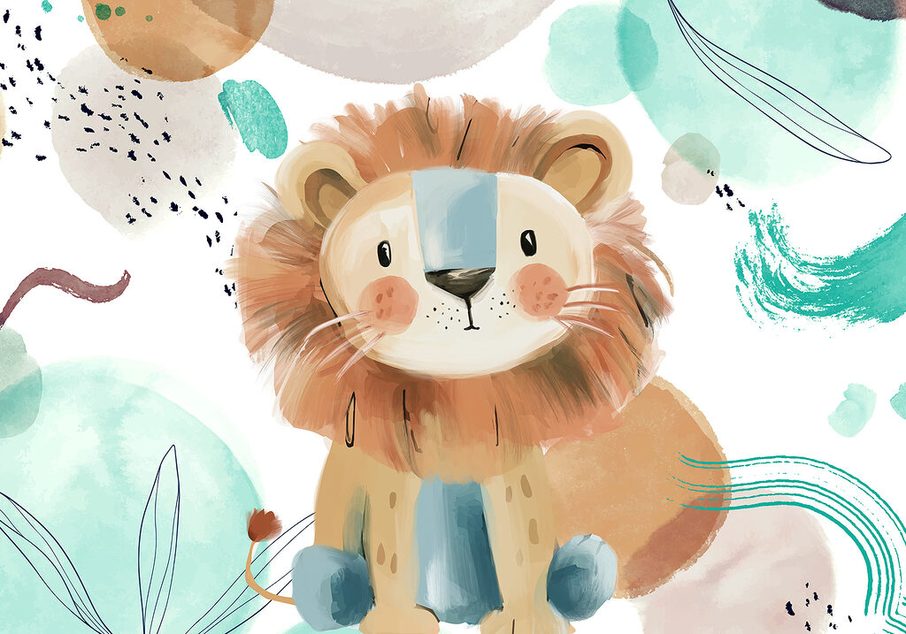 Gentil petit lion — motif complet