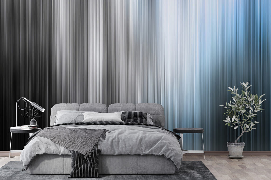Fines bandes verticales dans un intérieur
