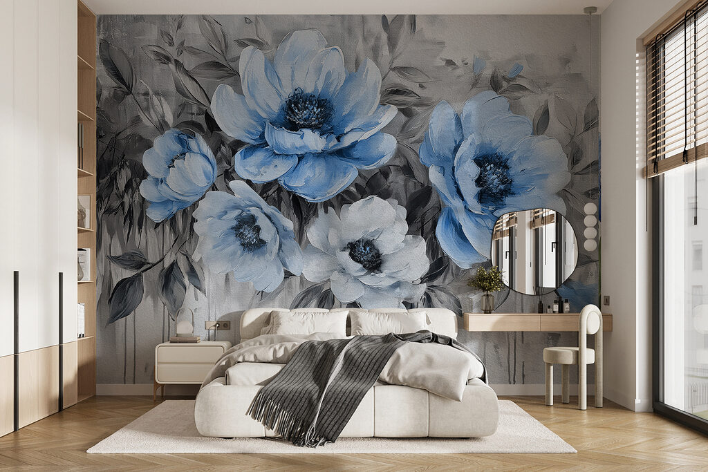 Fleurs et coulures dans un intérieur