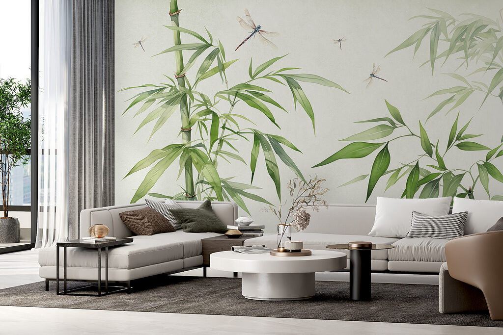 Libellules et bambou — intérieur 1