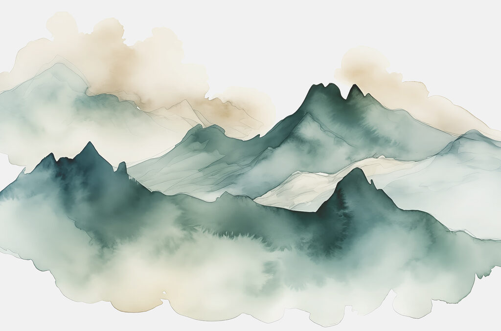 Cimes et nuées d’encre — motif complet