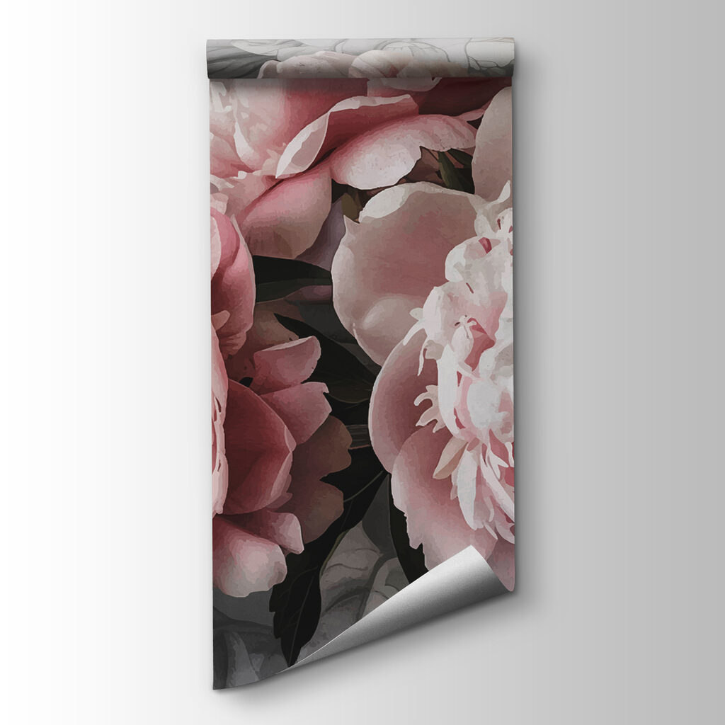 Bouquet rose sur vert — vue du produit